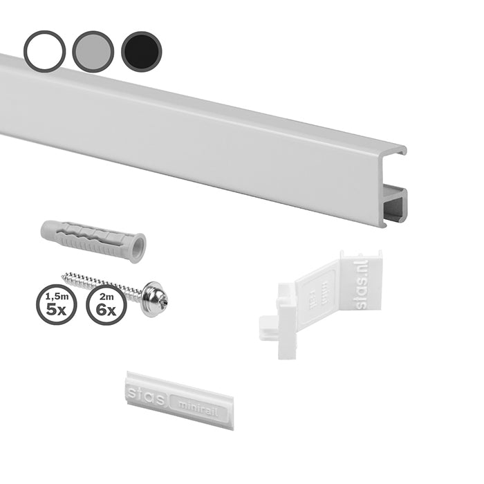 STAS minirail guía: combina función y estilo en una solución para colgar cuadros.